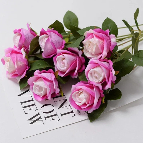 20x artificial single rose - 20x, bud