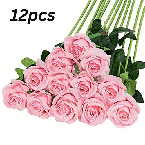 12x artificial single rose - artificial,