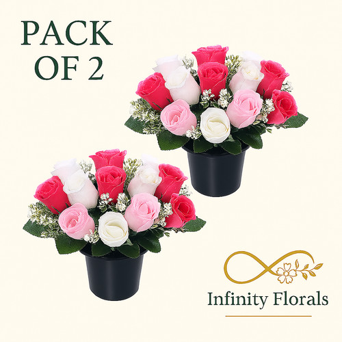 Artificial grave flowers - grave,
