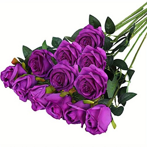 12x artificial single rose bud - artificial,