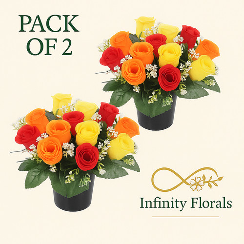 Artificial grave flowers rose - artificial,