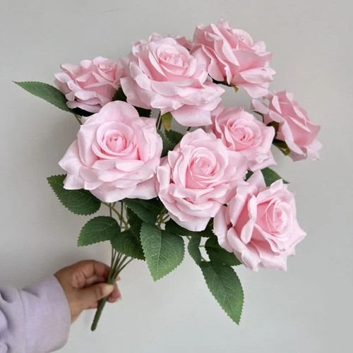 Heads silk rose - 9, artificial