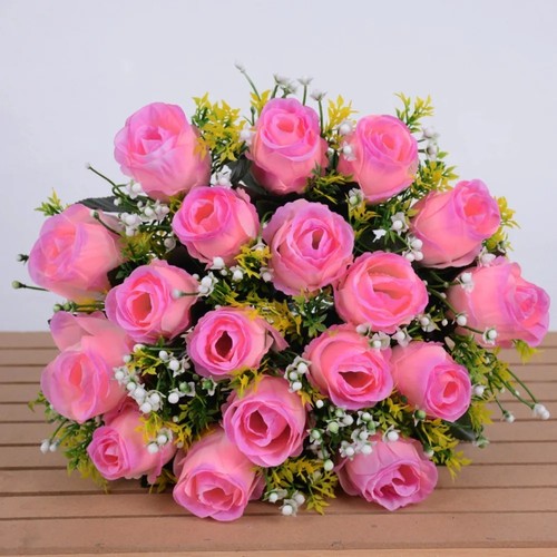 Heads silk rose artificial - heads,