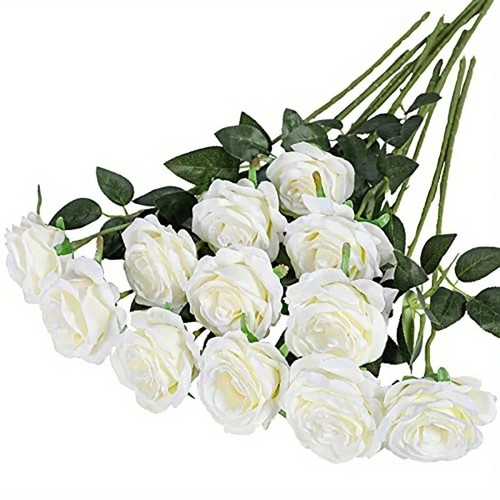 12x artificial single rose bud - artificial,