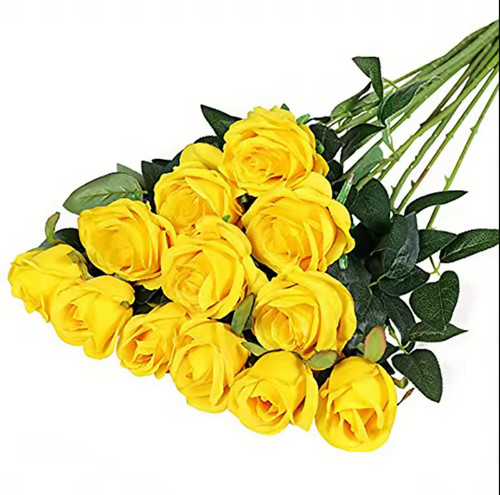 12x artificial single rose - artificial,
