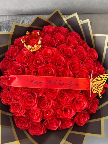 Eternal rose bouquet - , plain