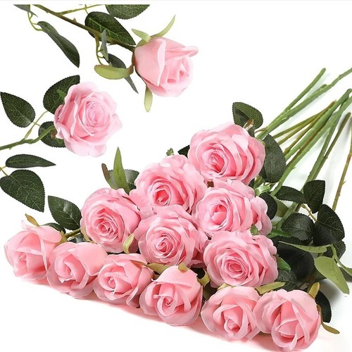 20x artificial single rose bud - single,