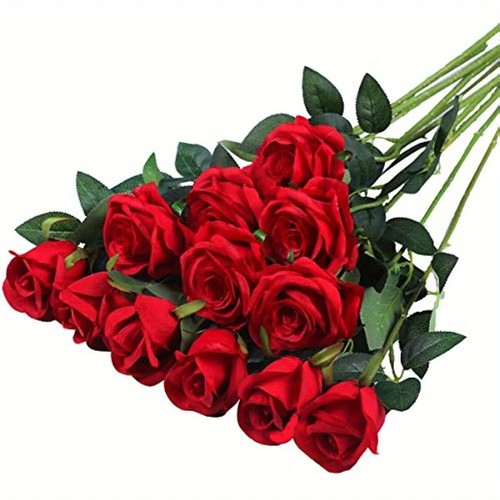 12x artificial single rose - artificial,