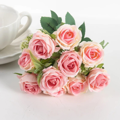 Heads silk rose artificial - heads,