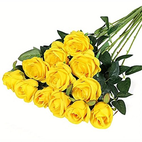 12x artificial single rose - single,