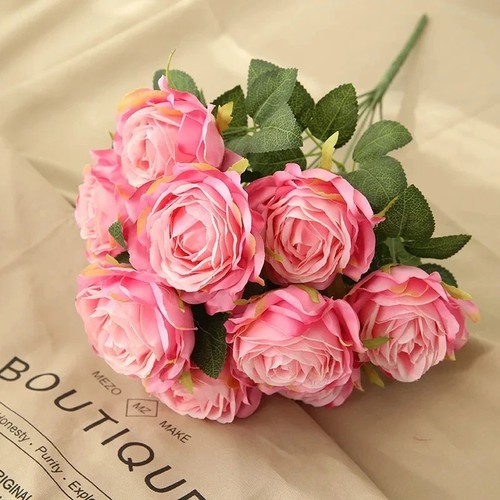 Heads silk rose - 10, artificial