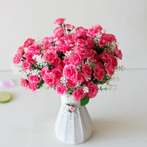 Heads silk rose artificial - 10,