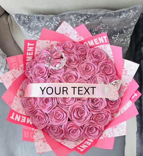 Handmade ribbon rose - rose, eternal