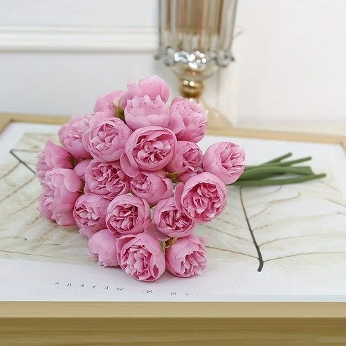 Head silk peony rose - peony,