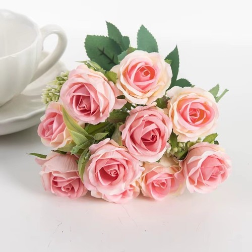 Heads silk rose artificial - 10,