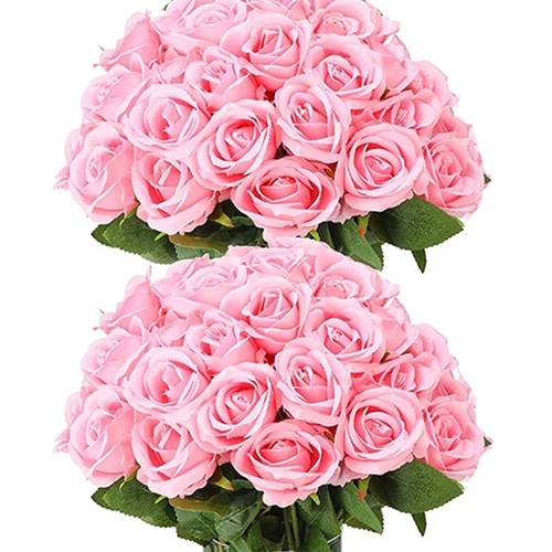 50pcs artificial velvet roses - artificial,